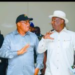 Governor Umo Eno and Aviation Minister Festus Kayemo during inspection of facilities at Victor Attah International Airport, Uyo