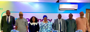L-R: Deputy Managing Director, Corporate Service, Lasaco Assurance Plc, Mr. Rilwan Oshinusi; Director, Biodun Dosunmu; Company Secretary, Mrs. Gertrude Olutekunbi; Chairman, Chief Mrs. Maria Olateju Phillips; Acting Managing Director, Ademoye Shobo; Director, Ademola Oshodi; Director, Fola Tinubu, at the company’s Extraordinary General Meeting in Lagos