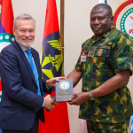 EU Ambassador to Nigeria and ECOWAS Gautier Mignot and Nigeria’s Chief of Defence Staff (CDS) General Olufemi Olatubosun Oluyede