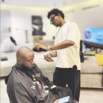 Davido getting Haircut