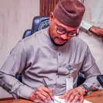 Gov. Lawal while sigining the 2026 budget into law