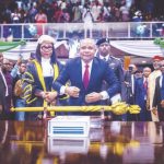 Governor-Peter-Mbah-of-Enugu-State-with-Clerk-of-the-House-Mrs-Ngozi-Egbo-during-Enugu-State-2026-Budget-proposal-presentation-yesterday
