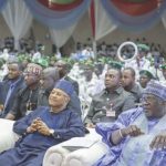 Sani (sitting middle of first row) at the Nigeria Aid group of JNI