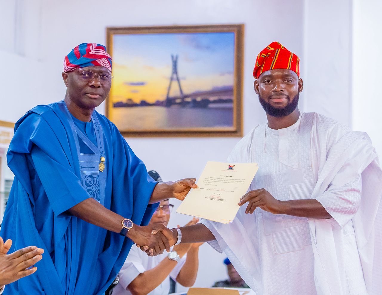 Sanwo-Olu-swears-in-Obasas-son