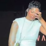 Tiwa Savage cries during Somebody’s Son performance in Cotonou