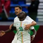 Senegal’s Sadio Mane celebrates after scoring a goal during the Africa Cup of Nations Group D match against DR Congo