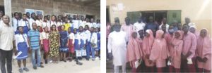 Students, teachers and JAMB officials at sensitisation exercises