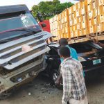The accident scene. Photo- Facebook:Inside Edo