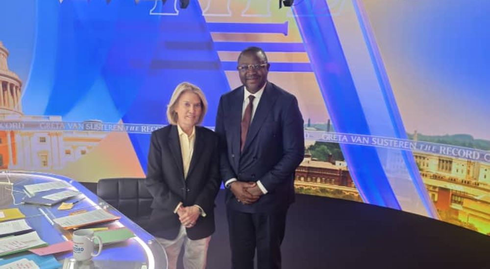 US TV Journalist Greta Ven Susteren of Newsmax and Special Adviser, Media & Public Communications/Spokesman to President Bola Tinubu, Sunday Dare