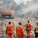 Three siblings trapped in Lagos GNI building collapse after fire