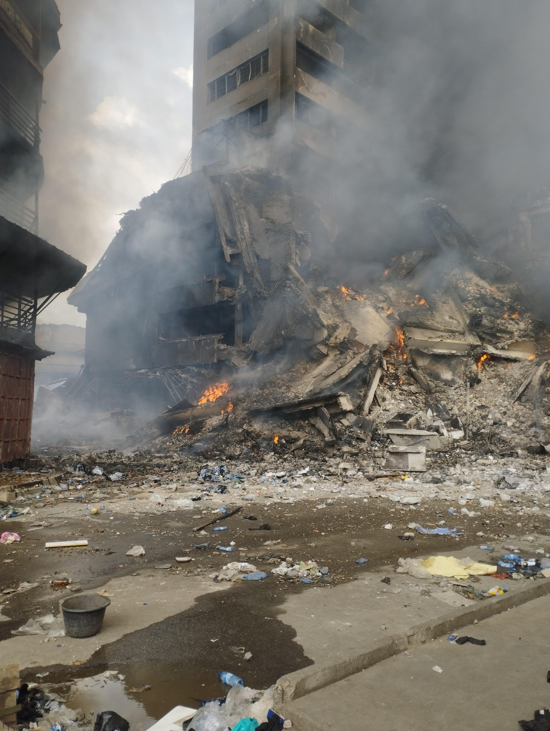 Sanwo-Olu calls for calm after fire guts GNI Building on Lagos Island