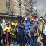 Sanwo-Olu visits scene of fire outbreak on Lagos Island, sets up probe committee