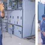 • Governor Hope Uzodimma listening to explanation from Project Manager, Engineer Chinese Nwachukwu
