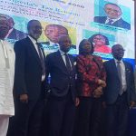 Tolani Sule, Prof. Sanni, Chief Olanipekun, Prof. Ogunsola and other dignitaries at the UNILAG lecture