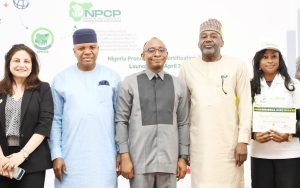From left, World Bank Director and Chief Procurement officer operations Policy and Country Service, Hiba Tahboub, Chairman Public Procurement Committee House of Representative, Unyime Idem, Director General, Bureau of Public Procurement (BPP), Adebowale Adedokun: Deputy Chief of Staff to the President office of the Vice President Ibrahim Hadejia and Oluwaseye Amubiaya during Nigeria Procurement Certification Programme Convocation 2026 at the State House Banquet Hall in Abuja on Thursday (29/01/2026)