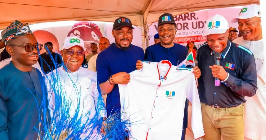 Mammoth crowd as Gov Mbah’s CoS registers with APC, calls on technocrats to join politics Jan 26, 2026