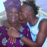 Super Eagles forward Samuel Chukwueze and his late mother Mrs Sarah Chukwueze