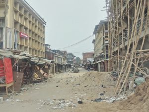 Closed shops in Onitsha Main Market