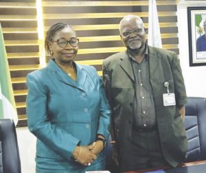 Dr Adeola Olukosi and NIMR DG, Prof. Obafunwa at the event