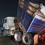 Fallen trailer on Otedola Bridge on Friday