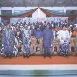 Governor Alia, Tor Tiv, former governor Gabriel Suswam, his wife, Yemisi and others during Christmas carols in Makurdi