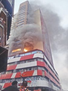 Great Nigeria-Insurance Building-in flames