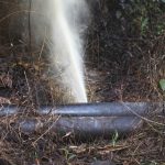 Vandalised pipeline