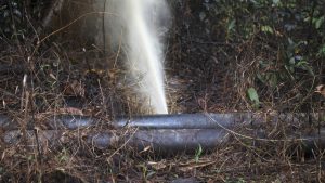 Vandalised pipeline