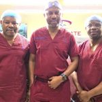 The team of surgeons from left- Prof Yusuf Oshodi, Prof Kingsley Ekwueme and Dr Olaolu Alalade