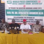 Benue: Shitile Rebirth Forum passes vote of confidence in Gov Alia, Wombo, others, condemns insecurity
