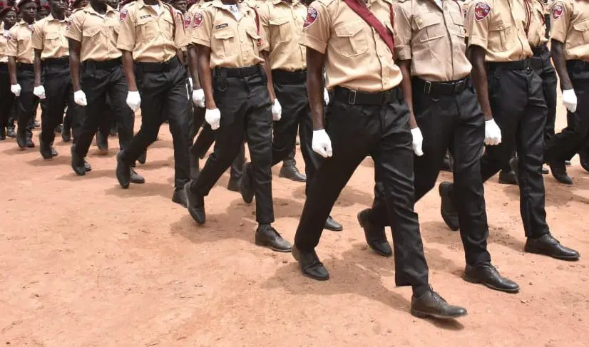 FRSC officers marching