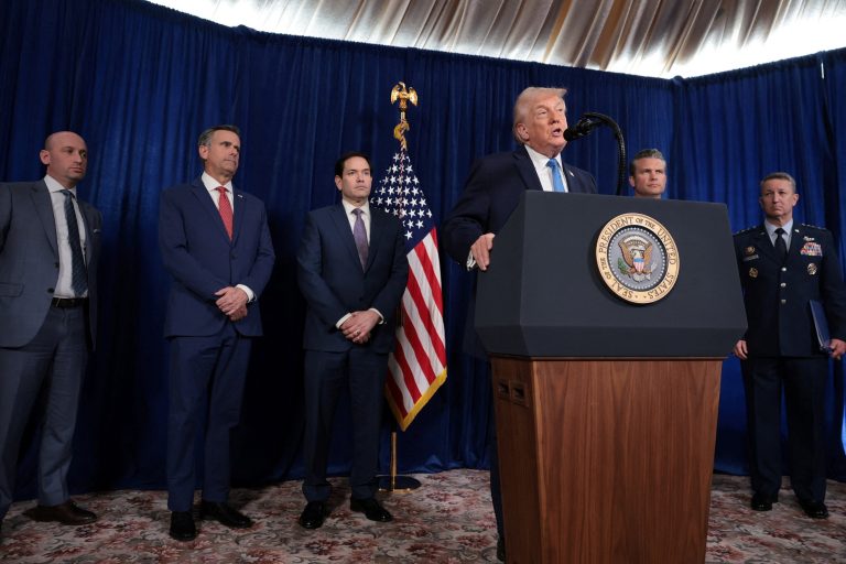 Donald Trump at the Mar-a-Lago resort news conference