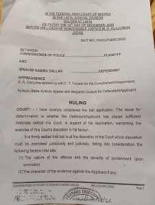 Why court refused Dallah’s bail application — Judge