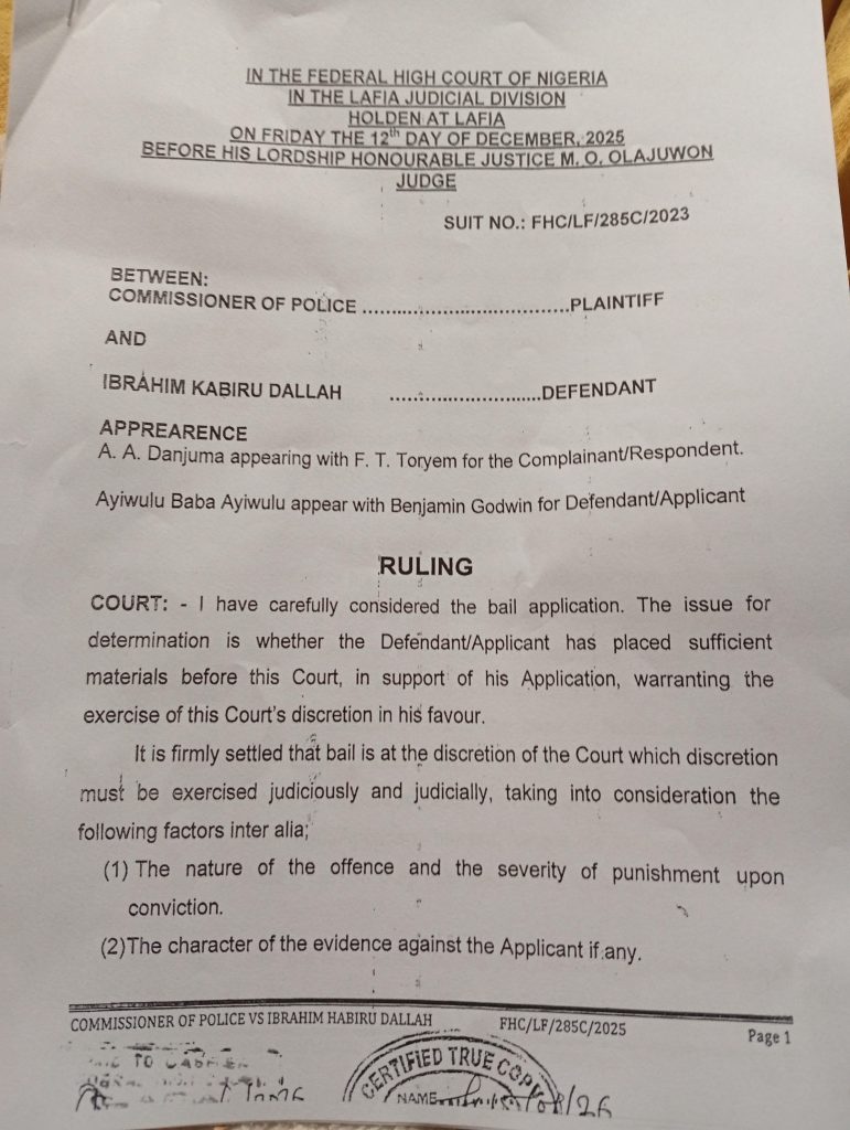 Why court refused Dallah’s bail application — Judge