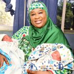 Minister of State for the Federal Capital Territory (FCT),  Mariya Mahmoud during First Baby of the year visit in Abuja on Thursday, January 1st 2025