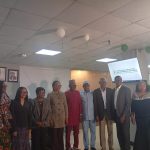 L-R: Director, Drug Registration and Regulatory Affairs (DRR), Mrs. Sonny-Afoekelu Uchenna;  Director, Food Safety and Applied Nutrition (FSAN), Mrs. Edwards Eva; Director General, Prof. Moji Adeyeye; Director, Narcotics and Controlled Substances (NCS), Dr. Momodu Omamegbe Rametu; Director, Laboratory Services Food, Mr. Babatunde Yusuf; Director, Ports Inspection Directorate, Mr. Olaniran OLakunle; Director, Drug Evaluation and Research (DER), Mr. Amuda Kayode Isiaka; Director, Information Communication and Technology (ICT), Mr. Olufemi Balogun and Deputy Director, Public Relations, Mrs. Christiana Obiazikwor