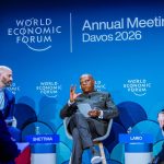 Nigeria’s Vice President Kashim Shettima at a panel discussion at the World Economic Forum in Davos, January 22, 2026