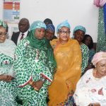 L-R: Minister of Women Affairs, Imaan Sulaiman-Ibrahim; Minister of State FCT, Mariya Mahmoud; Wife of the Vice President, Nana Shettima, and Nigeria's First Lady, Oluremi Tinubu, during the Visit to the First Baby of the Year 2026, at the Federal Medical Centre Jabi, Abuja on Thursday, January 1, 2026