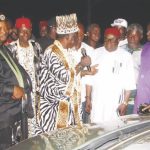 • Prof Linus Idoko Eze with Igwe Felix Attah handing over the vehicle to the Nieghbourhood watch