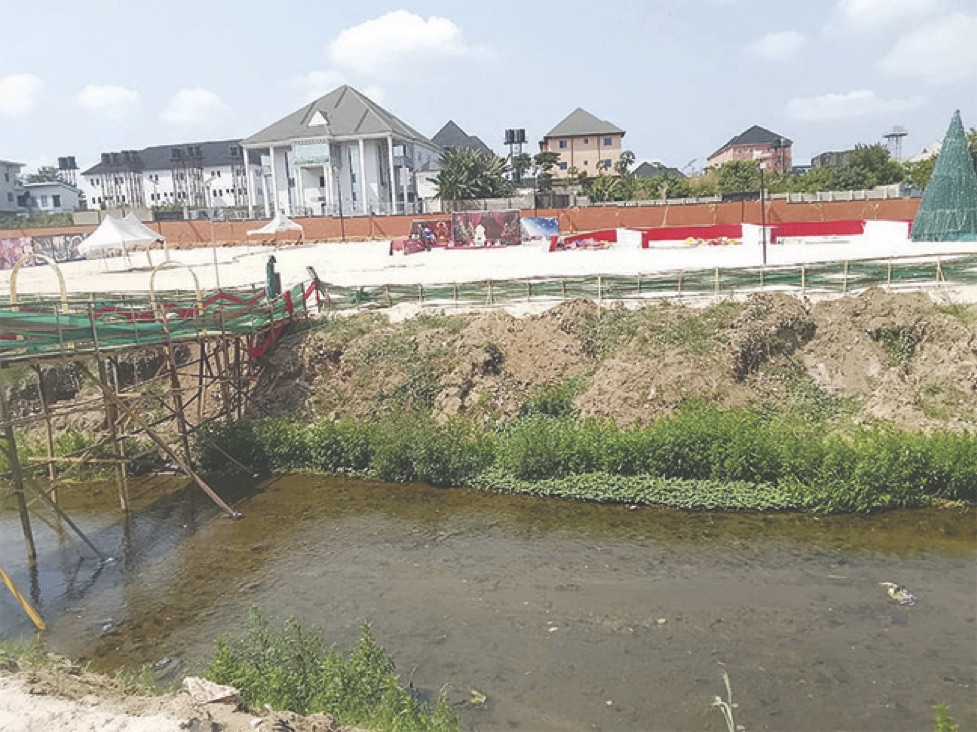 • Side view of the Heartland Resort located at the bank of the Nworie River