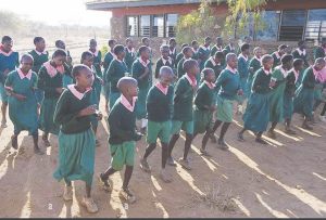 •Students of Famous Academy, Kubwa, on the assembly ground