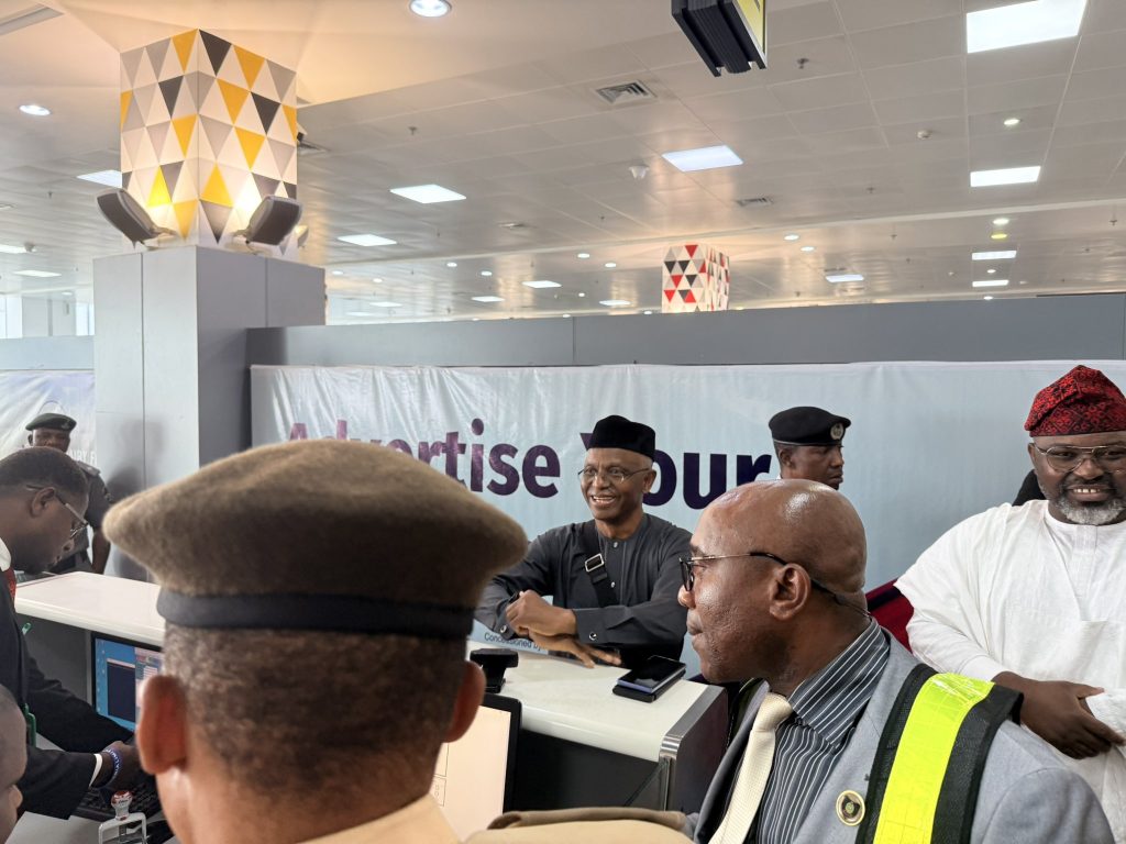 El-Rufai at Abuja airport