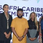 L-R: Communications Coordinator, Aquarian Consult, Fatima Idris; Chief of Staff, Aquarian Consult, Serumun Ubwa; Media Professional and Convener of Geopolitics Series, Senator Iroegbu; Head of Corporate Services, Aquarian Consult, Rotkangmwa Gowon; Project Development Manager, Aquarian Consult, Chivegunum Okparaolu