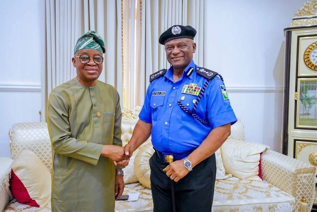Oyetola receives new IGP in Abuja, pledges stronger partnership