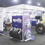 Apollo tyres stand at the 8th edition of the Autoparts Expo during the Lagos Motor Fair