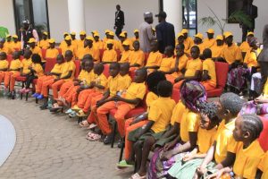 Cross section of the freed victims at Kaduna Government House on Thursday, February 5, 2026