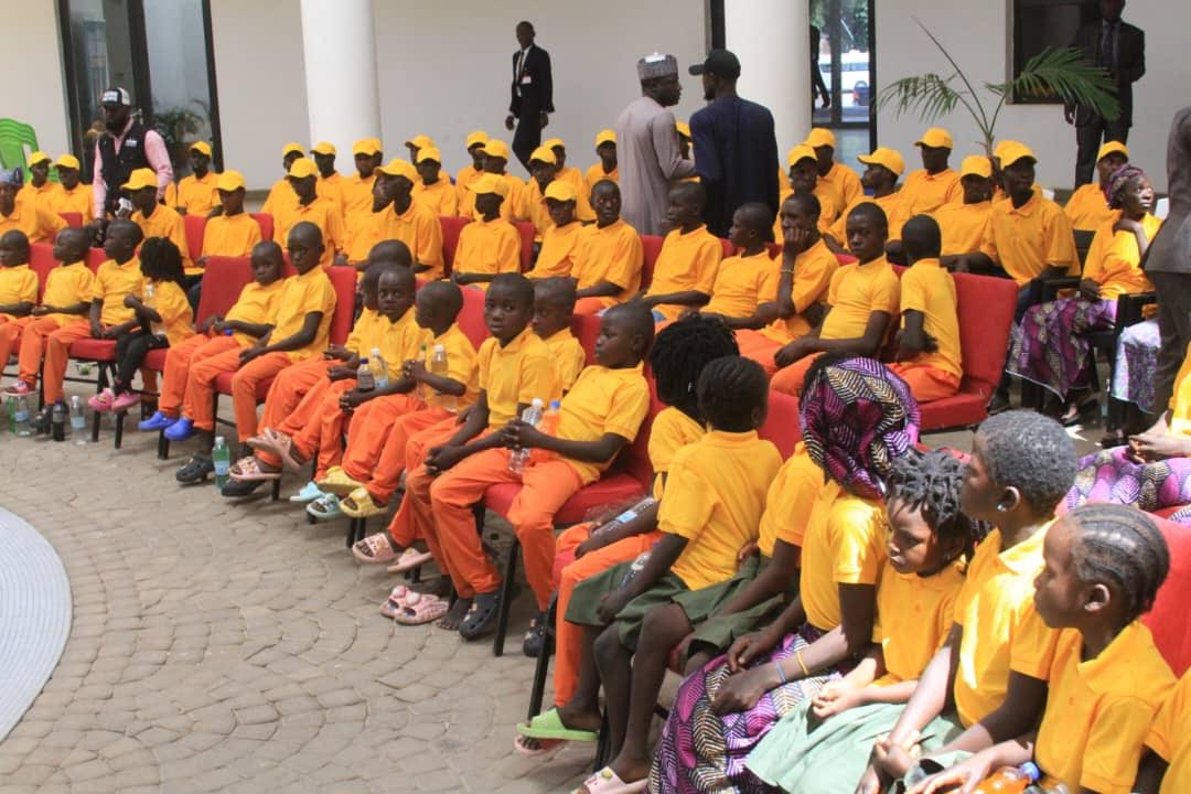 Cross section of the freed victims at Kaduna Government House on Thursday, February 5, 2026
