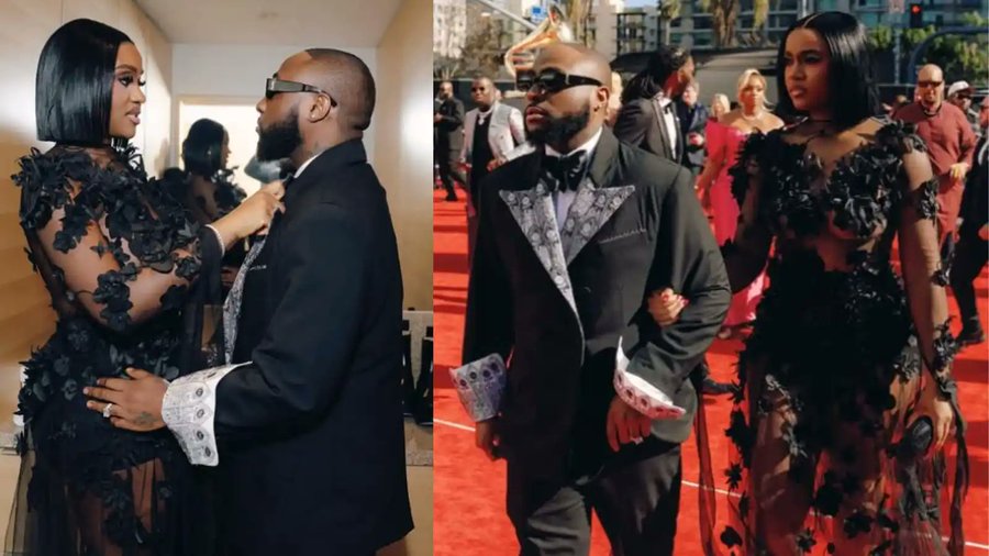 Davido and Chioma at the Grammys