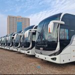 Some of the 80 Yutong luxury buses assembled in Lagos by Chisco Transport for the new ‘Drive-To-Win’ project