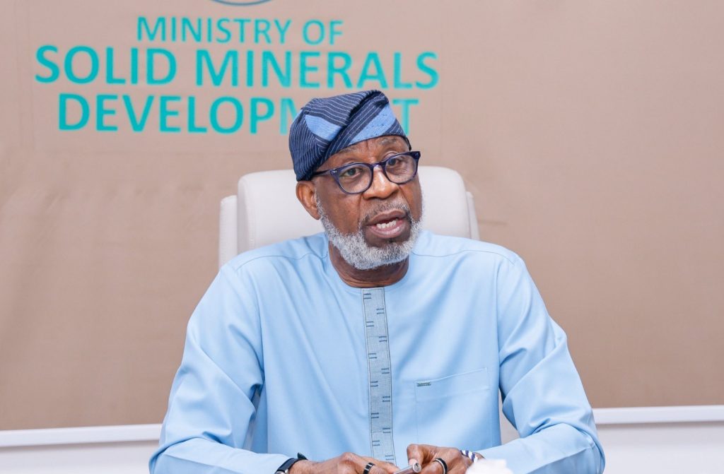 Minister of Solid Minerals Development Dr Dele Alake